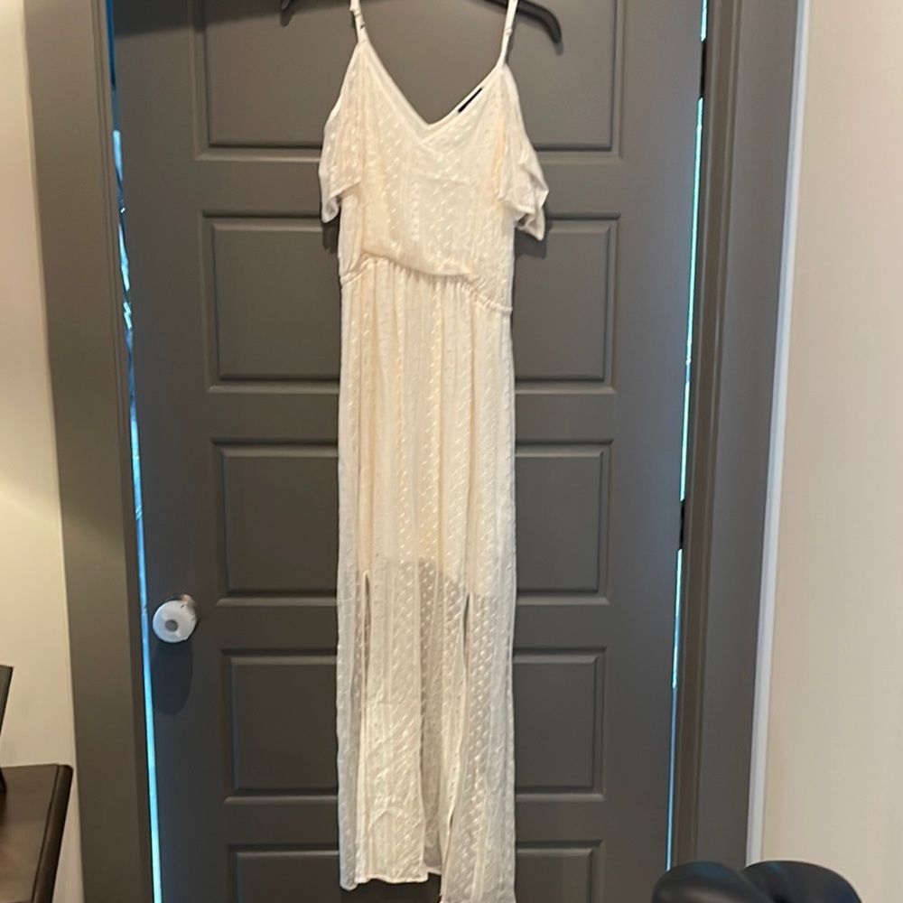 Ella Moss Elegant Cream Maxi Dress size medium